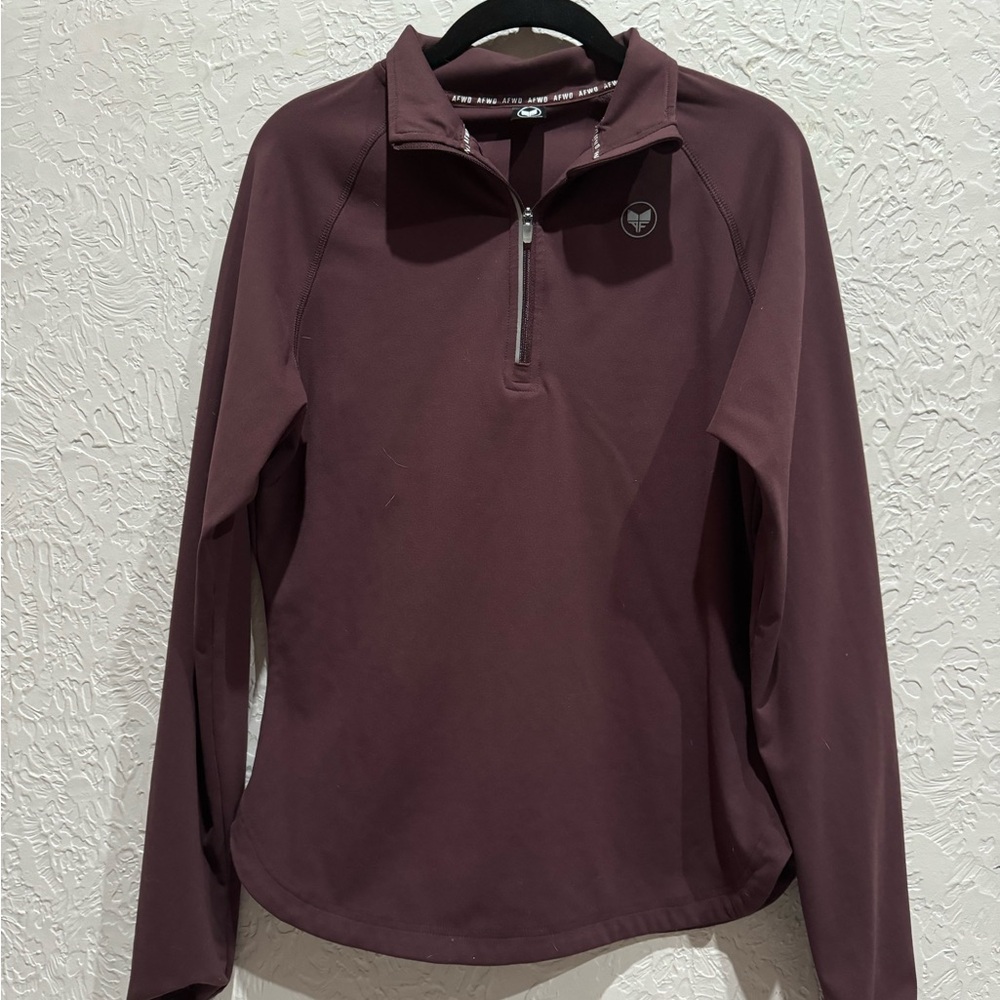 Alpha fwd maroon quarter zip